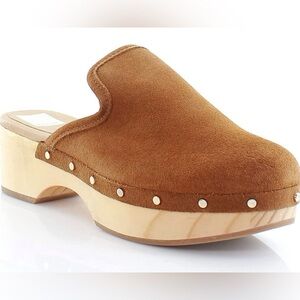 Dolce Vita Closen Clogs Anthropologie Brown Suede Size 8 EUC